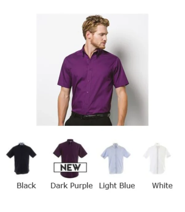 Kustom Kit KK187 Tailored Fit Premium Short Sleeve Oxford Shirt